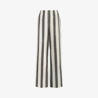 Philosophy di Lorenzo Serafini Nylon Striped Pants in Ivory and Black Stripe, international luxury fashion brands available at Riada Concept Woollahra, Sydney Australia and online