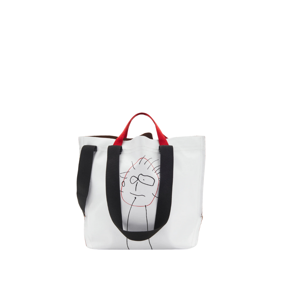 PILI AND BIANCA MEDIUM TOTE BAG IN WHITE