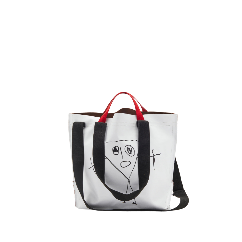 PILI AND BIANCA MEDIUM TOTE BAG IN WHITE