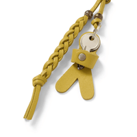 Henry Beguelin Omino Charm Braided Leather Keyring in Curry – International designer fashion boutique Australia Riada Concept Woollahra