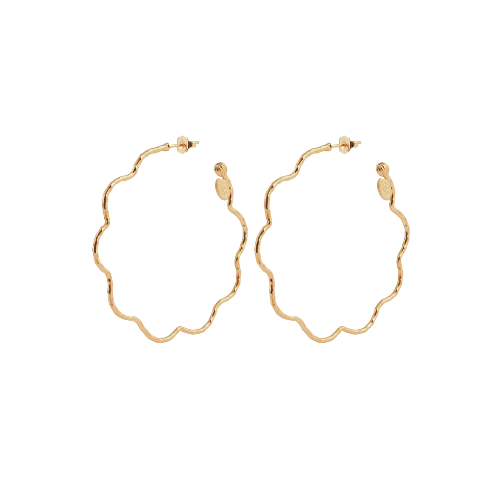 Florette Hoop Earrings Small in Gold