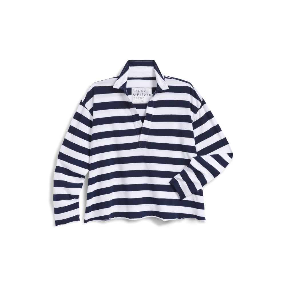 Frank & Eileen Patrick Popover Henley in Nautical Stripe – International designer fashion boutique Australia Riada Concept Woollahra