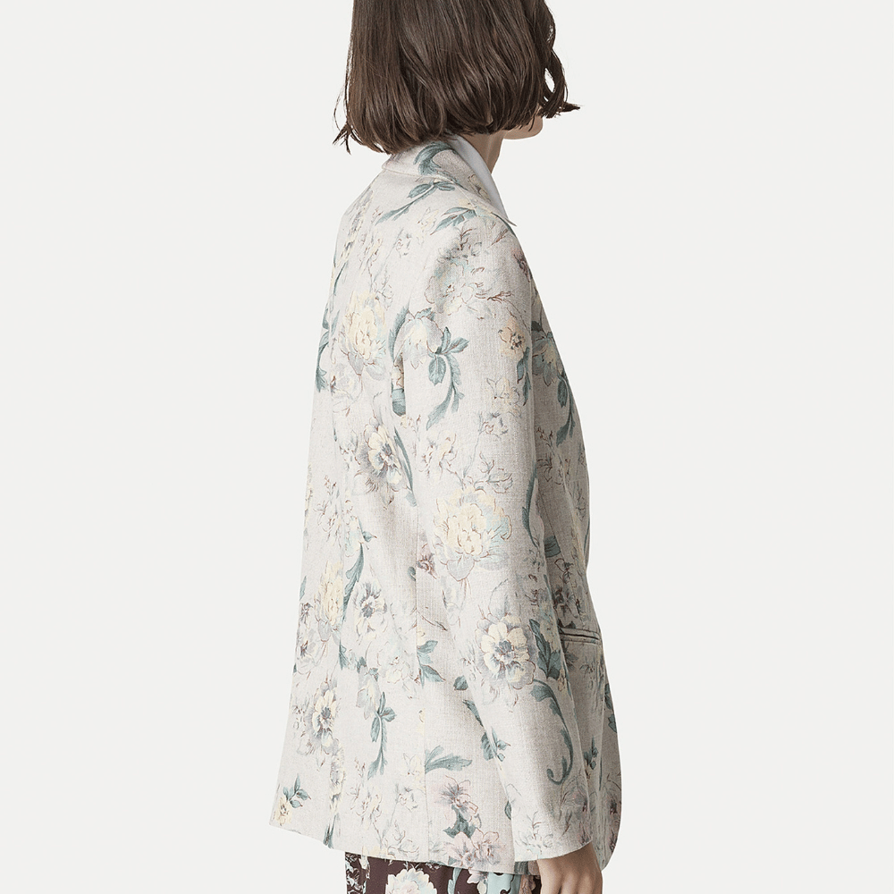 Forte Forte Peonia My Love Linen Blend Hopsack Jacket in Glicine