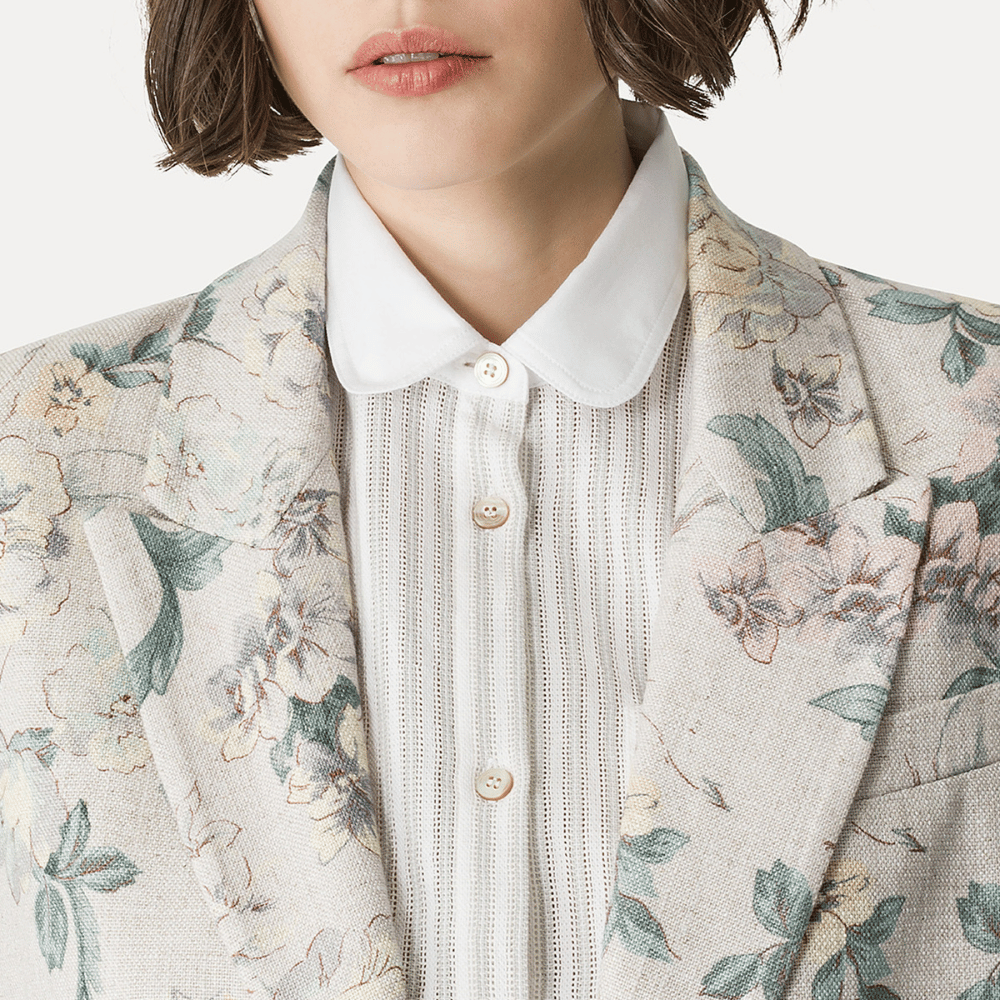 Forte Forte Peonia My Love Linen Blend Hopsack Jacket in Glicine