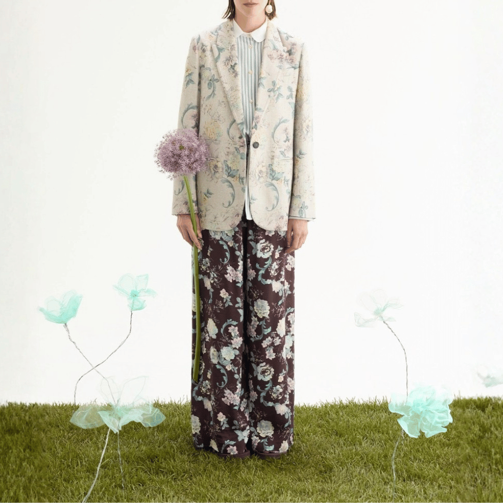 Forte Forte Peonia My Love Linen Blend Hopsack Jacket in Glicine