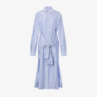 Philosophy di Lorenzo Serafini Striped Cotton Shirt Dress in Blue and White, international luxury fashion brands available at Riada Concept Woollahra, Sydney Australia and online