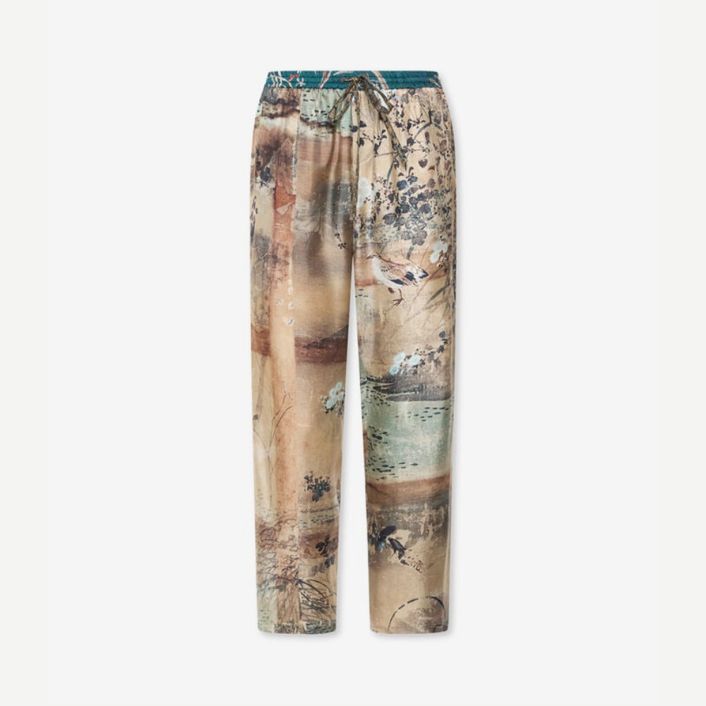 ALOE Giardino Antico Silk Trousers