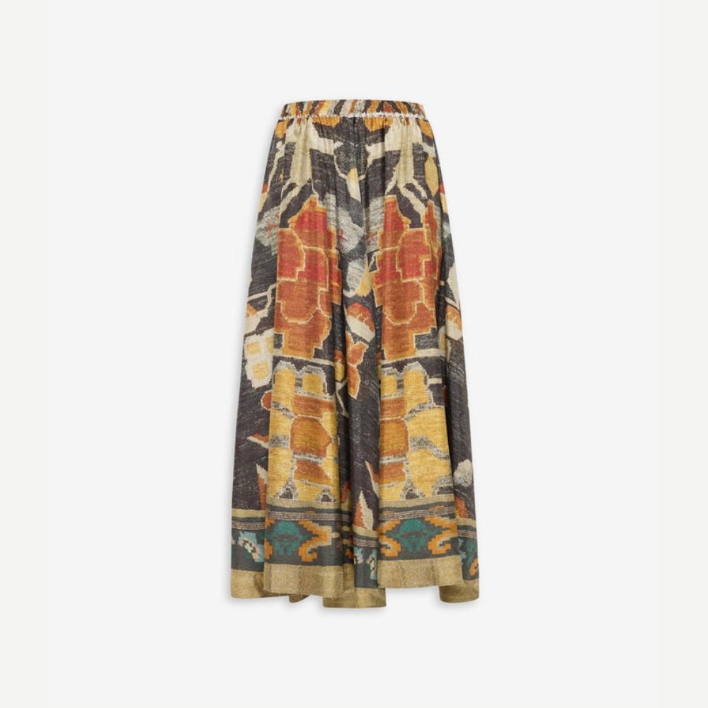 ALOE Manto di Malva Silk A-Line Skirt