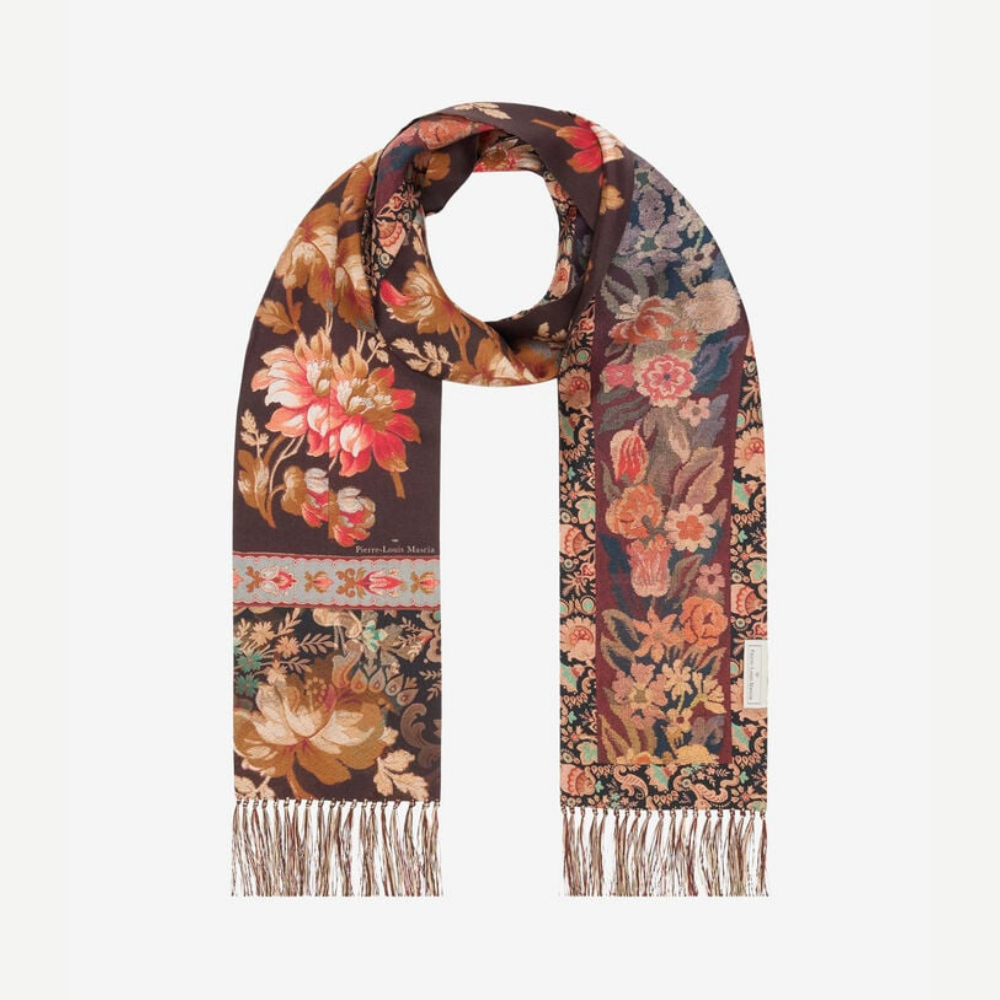 ALOEUW Miniatura di Lino Silk Scarf 15 x 180 cm