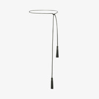 Riada Concept Pierre-Louis Mascia tassel belt in smoky olive: a slender nappa lambskin cord that ties at the waist, finished with two leather tassels. Made in Italy