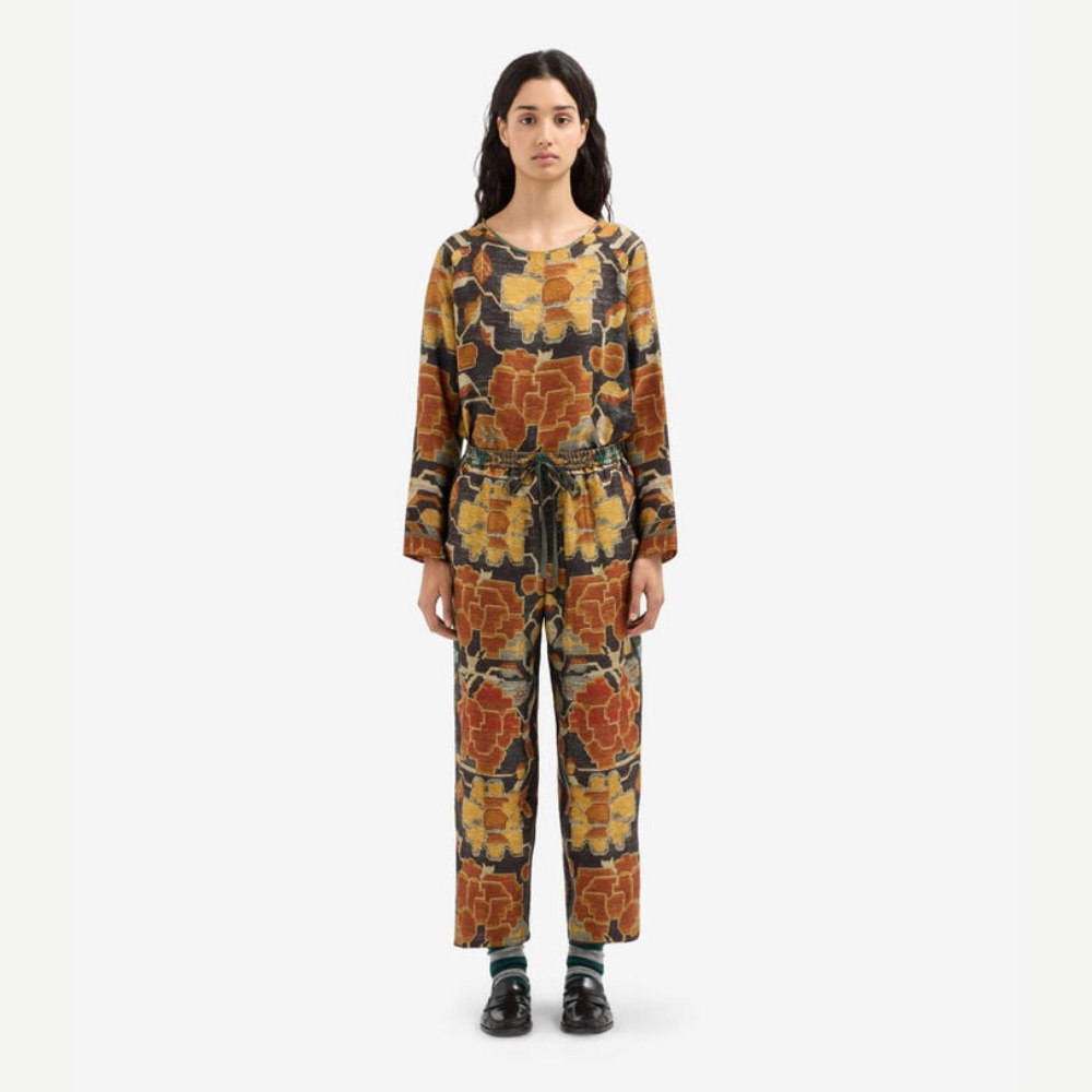 Pierre-Louis Mascia ALOE Atlante d'Oriente Silk Trousers