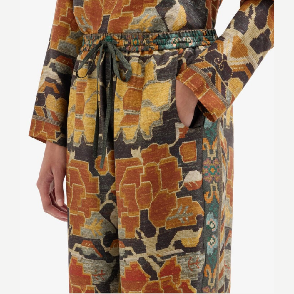 Pierre-Louis Mascia ALOE Atlante d'Oriente Silk Trousers