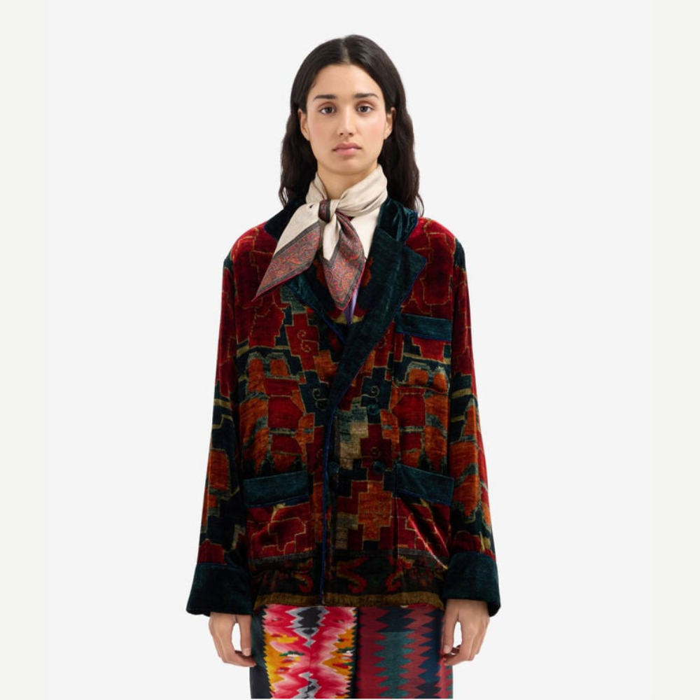 Pierre-Louis Mascia ALOEUW Mosaico Errante Silk Bandana Scarf