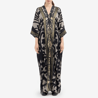 Pierre-Louis Mascia Aloe Silk Kaftan Dress in Black, Olive and Gold Baroque Print PIERRE LOUIS MASCIA designer fashion online or in-store at Riada Concept, Sydney’s high-end fashion boutique in Australia.