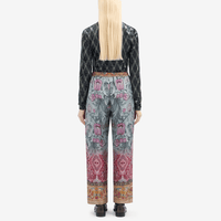 Pierre-Louis Mascia Aloe Silk Trousers in Grey, Pink and Floral Tapestry Print PIERRE LOUIS MASCIA designer fashion online or in-store at Riada Concept, Sydney’s high-end fashion boutique in Australia.