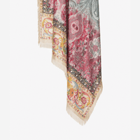 Pierre-Louis Mascia Aloeuw Silk Shawl Scarf in Grey and Pink Tapestry Print (135x195cm) Shop PIERRE LOUIS MASCIA designer fashion online or in-store at Riada Concept, Sydney’s high-end fashion boutique in Australia.