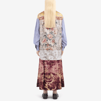 Pierre-Louis Mascia Alotho Cotton Silk Long Sleeve Shirt in Lilac Stripe with Floral Tapestry Back Shop PIERRE LOUIS MASCIA designer fashion online or in-store at Riada Concept, Sydney’s high-end fashion boutique in Australia.
