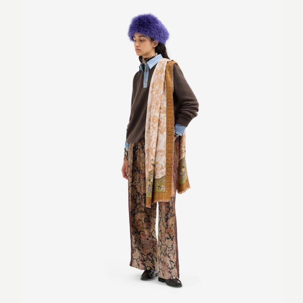 Pierre-Louis Mascia CIALDA Atlante di Rame Silk Trousers