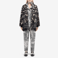 Pierre-Louis Mascia Dydox Virgin Wool Bomber Jacket in Black Ikat Print PIERRE LOUIS MASCIA designer fashion online or in-store at Riada Concept, Sydney’s high-end fashion boutique in Australia.