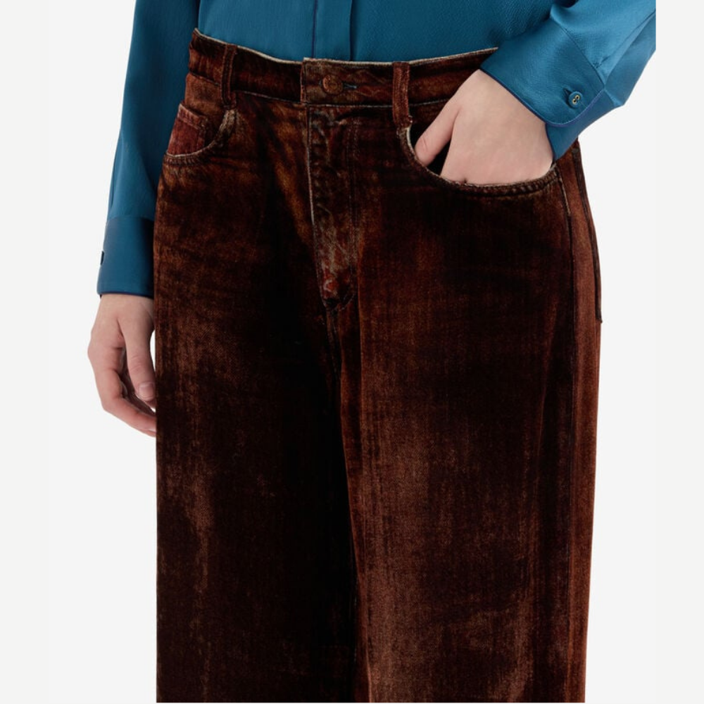 Pierre-Louis Mascia KANDOX Bordura di Spezie Viscose Silk Trousers