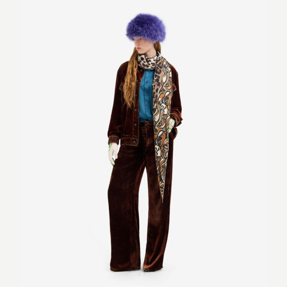 Pierre-Louis Mascia KANDOX Bordura di Spezie Viscose Silk Trousers