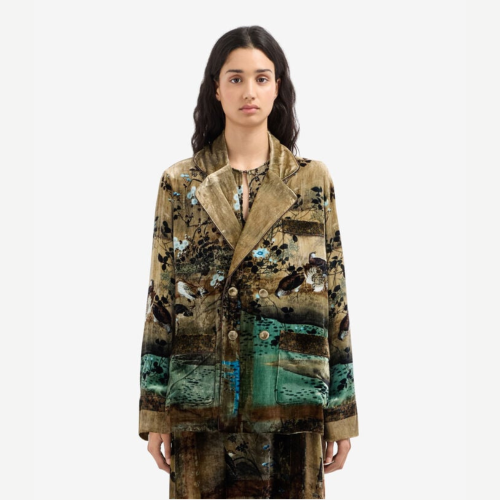 Pierre-Louis Mascia KANPUR Manto di Perla Viscose Silk Jacket