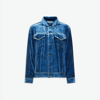 Pierre-Louis Mascia Kankam Viscose Silk Jacket in Blue Denim Print Shop PIERRE LOUIS MASCIA designer fashion online or in-store at Riada Concept, Sydney’s high-end fashion boutique in Australia.