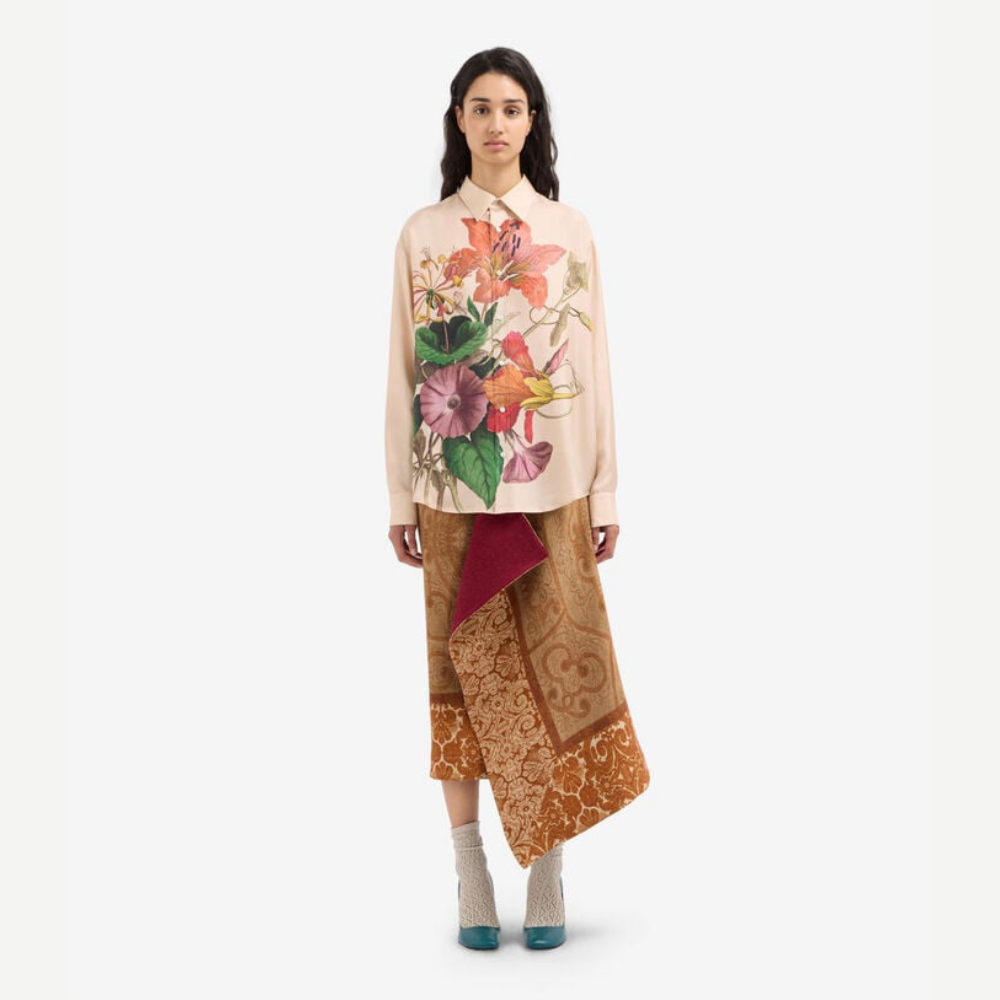 Pierre-Louis Mascia ALOE Serra di Seta Silk Long Sleeve Shirt