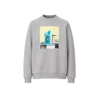 Plan C Graphic Crew Neck Sweatshirt in Granite Grey – International designer fashion boutique Australia Riada Concept Woollahra