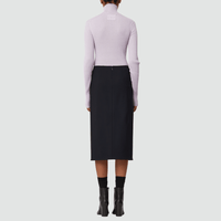 Plan C Asymmetric Midi Skirt in Blue Black – International designer fashion boutique Australia Riada Concept Woollahra