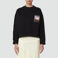 Plan C Graphic Pocket Sweatshirt in Black – International designer fashion boutique Australia Riada Concept Woollahra