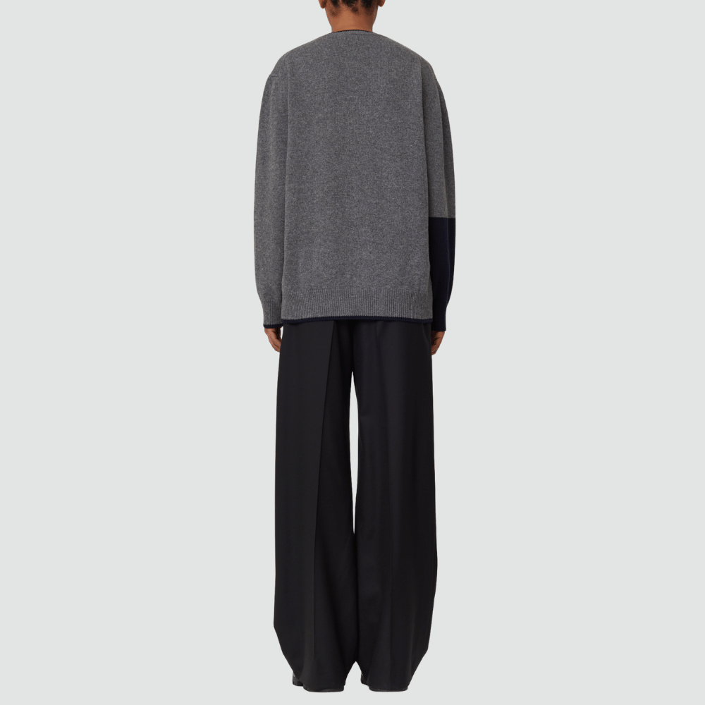 Plan C Long Sleeve Abstract Intarsia Crew Neck Sweater – International designer fashion boutique Australia Riada Concept Woollahra