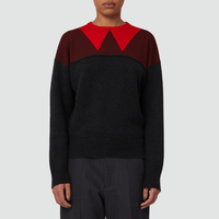 Plan C Long Sleeve Geometric Intarsia Crew Neck Sweater – International designer fashion boutique Australia Riada Concept Woollahra