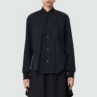 Plan C Long Sleeve Shirt in Blue Black – International designer fashion boutique Australia Riada Concept Woollahra