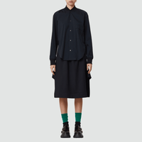 Plan C Long Sleeve Shirt in Blue Black – International designer fashion boutique Australia Riada Concept Woollahra