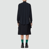 Plan C Long Sleeve Shirt in Blue Black – International designer fashion boutique Australia Riada Concept Woollahra