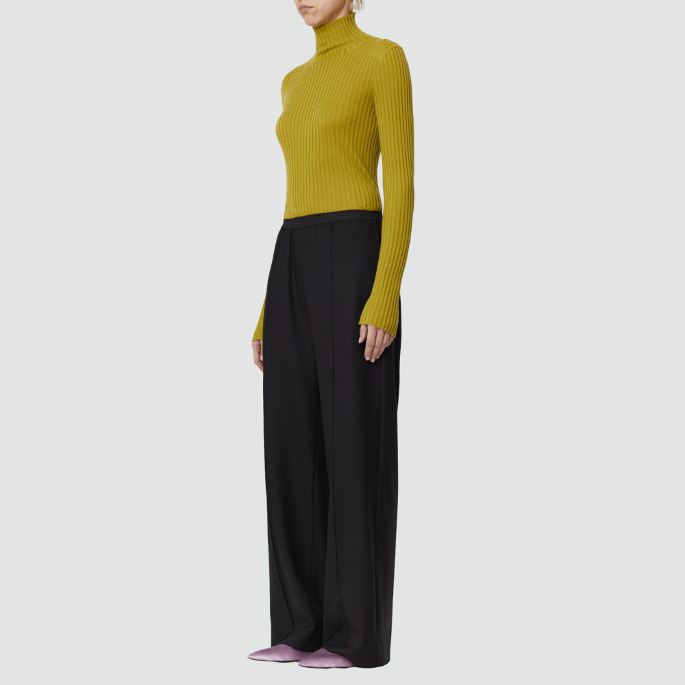 Plan C Wide Leg Wool Trousers in Black – International designer fashion boutique Australia Riada Concept Woollahra