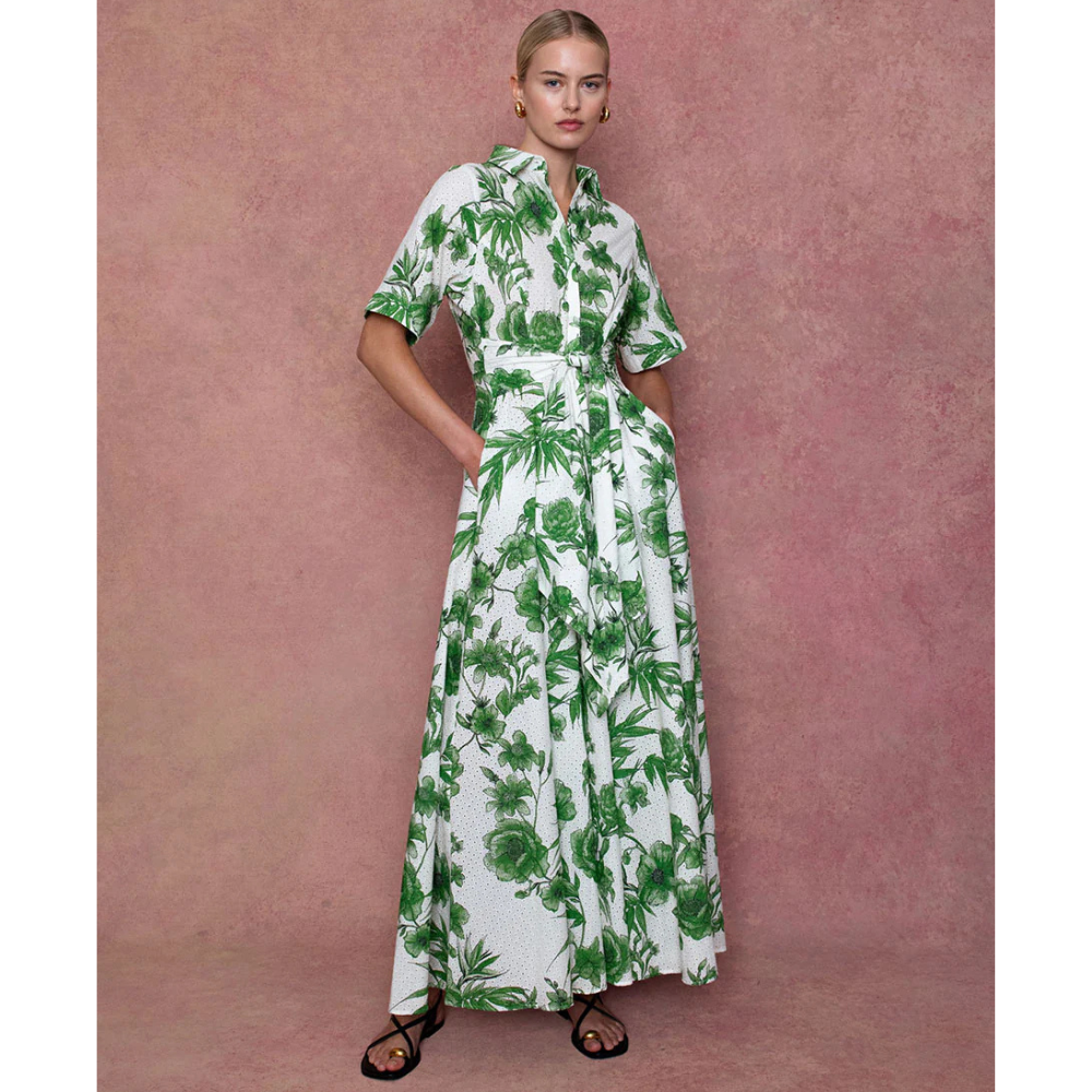 Posie Dress in Antigua Green