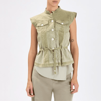 HIGH Everyday Couture Raise Up Sleeveless Jacket in Light Green - International designer fashion boutique Australia Riada Concept Woollahra