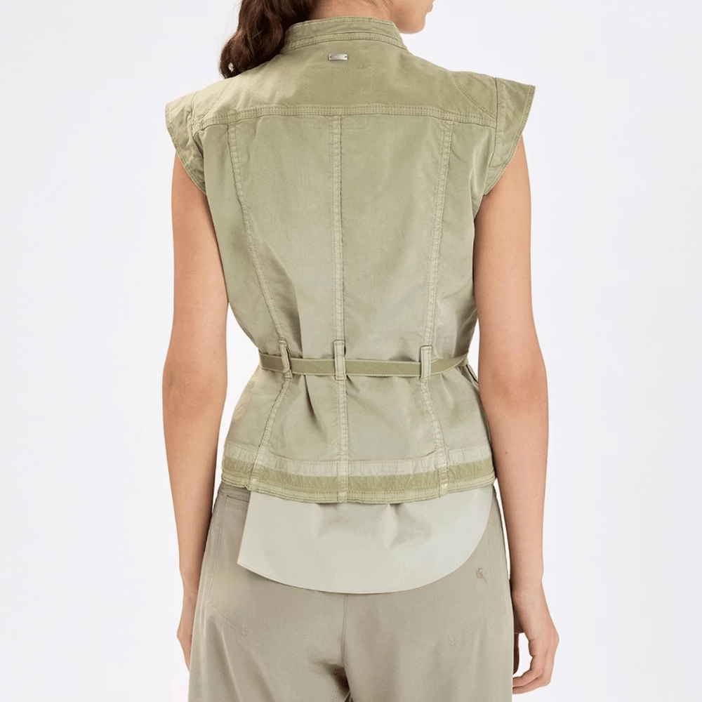 HIGH Everyday Couture Raise Up Sleeveless Jacket in Light Green - International designer fashion boutique Australia Riada Concept Woollahra