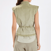 HIGH Everyday Couture Raise Up Sleeveless Jacket in Light Green - International designer fashion boutique Australia Riada Concept Woollahra