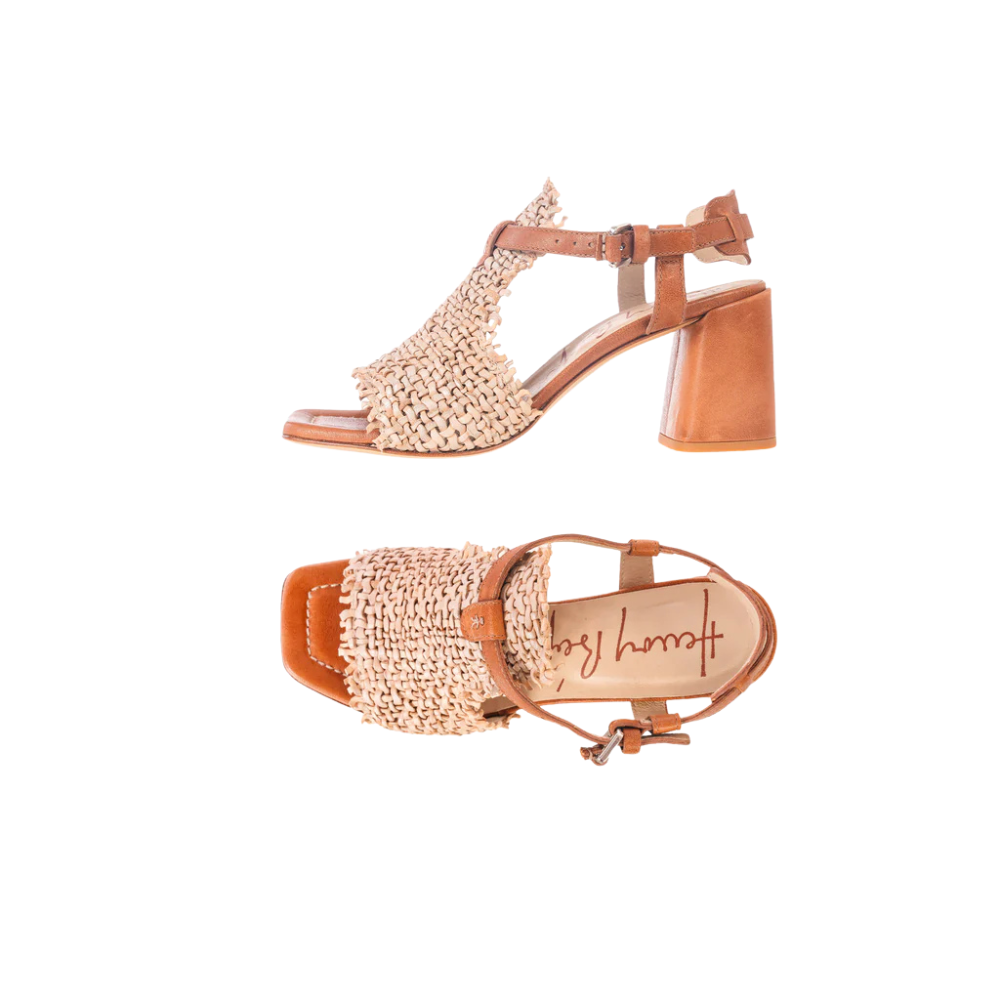 Heel Sandal Madreperla in Beige