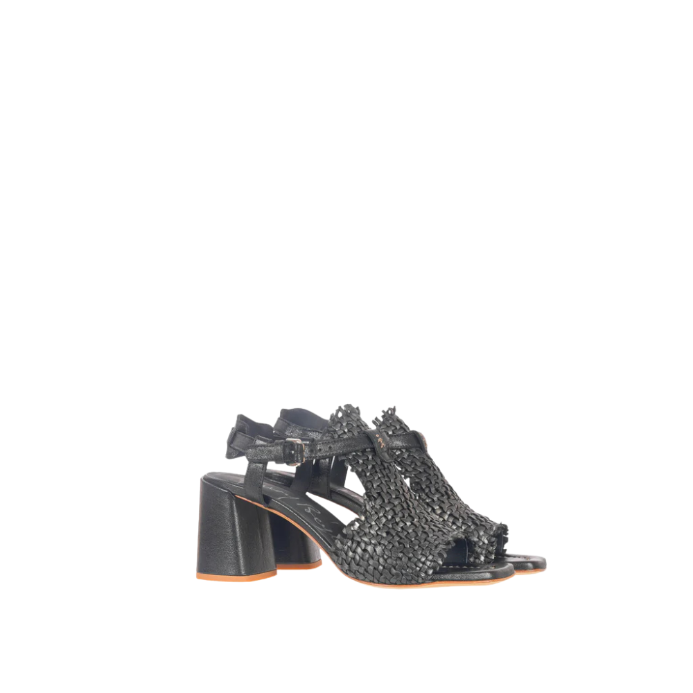 Heel Sandal Madreperla in Nero