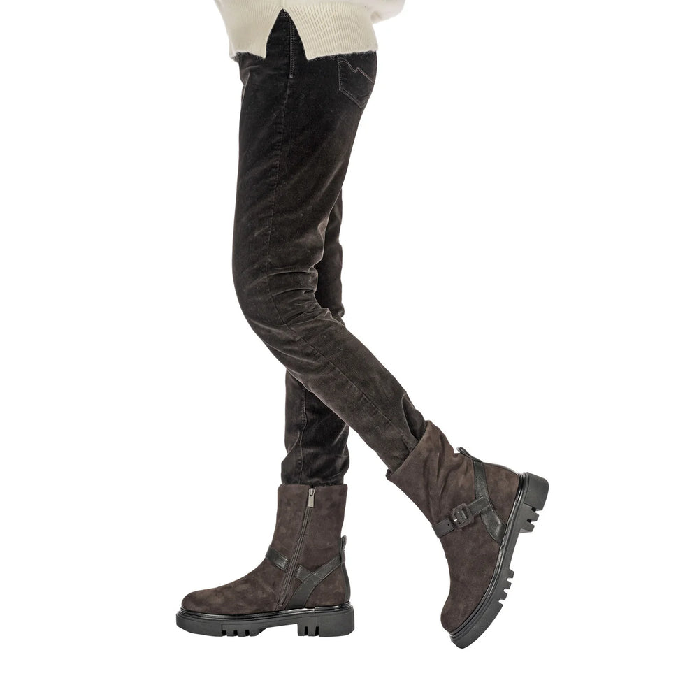 Henry Beguelin Norton Buckle Ankle Boot in T.Moro