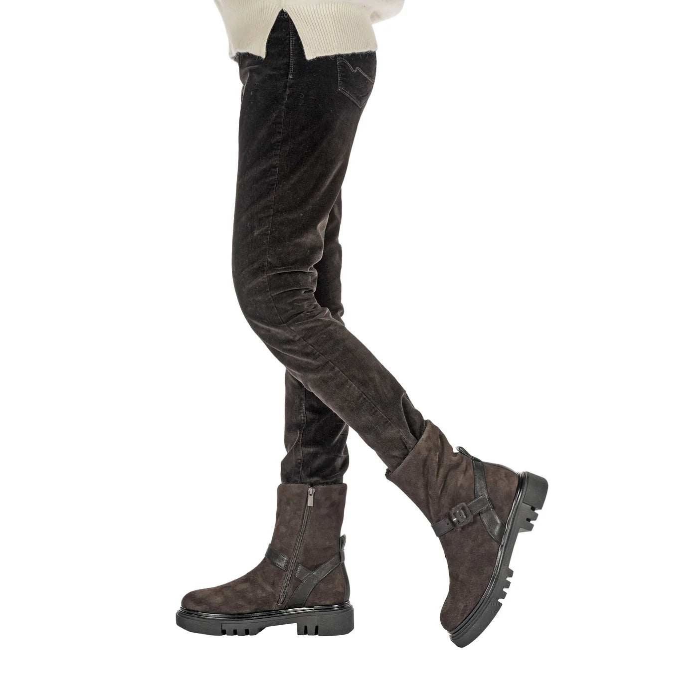 Henry Beguelin Norton Buckle Ankle Boot in T.Moro