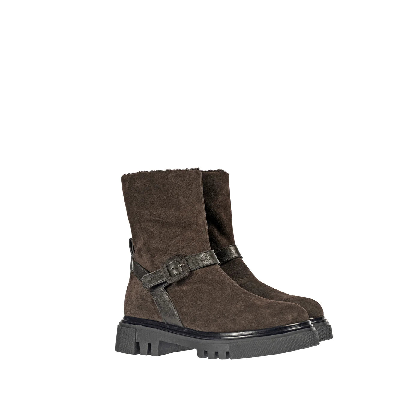 Henry Beguelin Norton Buckle Ankle Boot in T.Moro