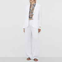 Massimo Alba Woman Stromboli Single Breasted Linen Blazer Jacket in White MASSIMO ALBA WOMENS Designer fashion shop online and in store High End fashion boutique Sydney Australia Riada Concept