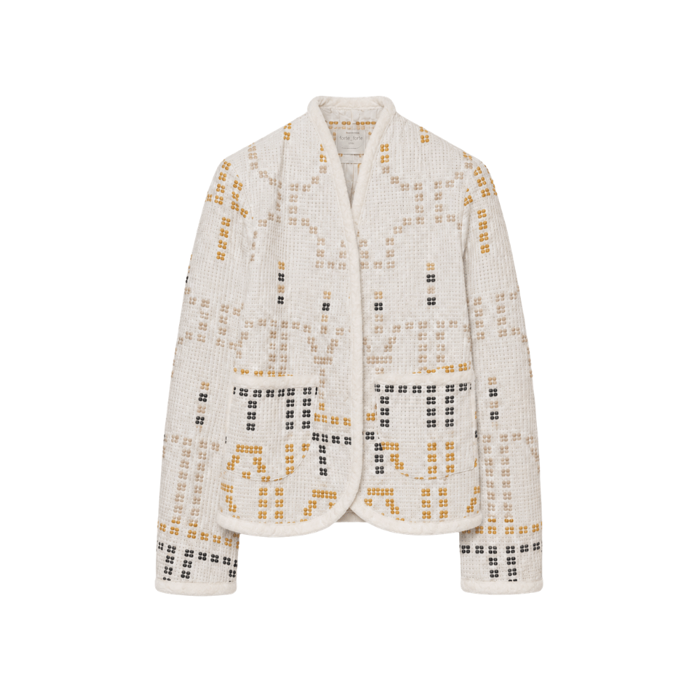 Forte Forte Samarcanda Jacquard Beaded Jacket Opale – International designer fashion boutique Australia Riada Concept Woollahra