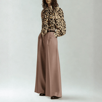 Sara Roka Angelica Blouse in Animalier international luxury fashion brands available at Riada Concept Woollahra, Sydney Australia and online