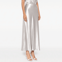 Alberta Ferretti Satin A-Line Midi Skirt in Ice – International designer fashion boutique Australia Riada Concept Woollahra